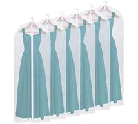 Niviy Dress Bags 60 x 160 cm, Long Garment Covers with Zip & Clear Window