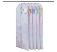 Niviy Dress Bags 60 x 160 cm, Long Garment Covers with Zip & Clear Window