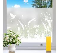 Niviy Frosted Window Film Privacy for Glass Windows - Elegant Floral Pattern, Static Cling Opaque Window Film, No Glue Easy to Apply Ideal for Bathroom, Home & Office, 59.5x120cm