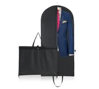 Niviy Suit Bag 140 * 60cm Foldable Suit Carriers for Men, Travel Garment Bag with Handles Waterproof Anti-mite Breathable for Wardrobe and Travel Dustproof (Black)