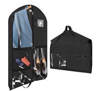 Niviy Suit Carriers Bag for Men Travel Suit Bags Hanging, Foldable Moth Proof Suits Cover Storage with Handles, Garment Duffel Bag with Mesh Pockets, 100x60x8CM 1PCS