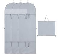Niviy Wedding Dress Bag 60 x 180 cm, Long Dress Garment Cover with Handle | Dustproof Moth Proof Clothes Protector, Extra Long Storage Bag for Wedding Gowns, Dresses, Evening Wear & Long Coats 3 Pack