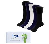 Nivja Bamboo Socks Formal - 5 pairs Super Soft, Antibacterial - Running Socks UK 5-11 Size formal socks - Multi Color