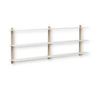 Gejst - Nivo Wall Shelf D, Light Oak / White - White