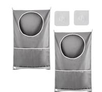 Nivofu,2 Piece Convenient Hanging Laundry Bags - Space Saving & Waterproof - Large Capacity Hanging Laundry Hamper,Storage Basket for Dirty Clothes-Home and Travel(50 * 77cm,Grey)