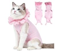 Nivofu Breathable Cat Bodysuit Soft Modal Leak Protection Recovery Suit for Cats After Castration and Surgery, Chest Circumference 33-40 cm