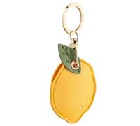 Nivofu Cartoon Keychain, Cute Fruit Keyring, Lemon Key Ring Leather, cute leather case, Car Key Chain Creative, Coin Purse Keychain Access Card Leather case cute Charm for key Bag, Bag Charms