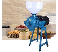 NIVOK 2200W Electric Feed/Flour Mill Dry Cereals Grinder Machine + Funnel Rice Corn Grain Bean Coffee Wheat Feed Mill Wet Dry Cereals,Blue