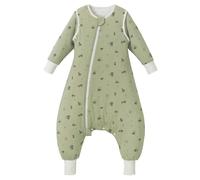 Nivolltha Removable Long Sleeves 2.5 TOG Baby Sleeping Bag with Feet, 100% Cotton Winter Toddler Sleep Sack with Legs, Maples, Size M