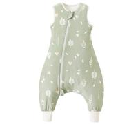 Nivolltha Super Soft Baby Sleeping Bag with Feet, 100% Cotton Warm Toddler Sleeping Bag with Legs, 1.5 TOG, Foliage, Size M