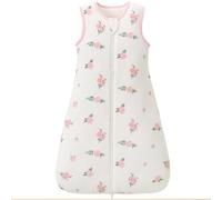 Nivolltha Super Soft Winter Baby Sleeping Bag 2.5 TOG, 100% Cotton Warm Sleeping Bag 6-18 Months for Infant Toddler, Newborn Essentials, Bloom
