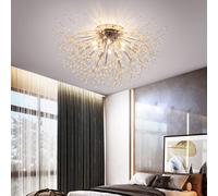 NIVOR Firework Chandeliers Chrome Dandelion Crystal Ceiling Lights 6 x G9 in Metallic Silver NIVOR Metallic Silver