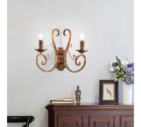 NIVOR Wall Sconces Indoor Retro Metal Vintage E14 Bronze 2 Lights (2 P) NIVOR Bronze