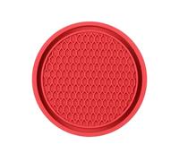 NIVQH Car Coaster Cup Holder For Mitsubishi Lancer Evolution VIII 2003-2005,Shockproof Insulation Silicone Non-Slip Durable Drink Mat Accessories Interior Decor,D/Red