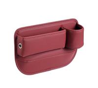 NIVQH Car Seat Gap Organiser For Mitsubishi Space Star 2015-2019, Pu Leather Cup Holder Storage Box Coins Phones Small Essentials & Tools From Falling,C2/Red - Co-pilot