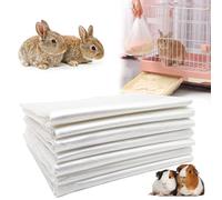 Niwaes 100 Pcs Disposable Rabbit Cage Liner, 27'' X 19'' Bunny Cage Tray Liners Clear Plastic Guinea Pig Toilet Film for Bunnies Ferrets Chinchillas Birds Small Animal - Leak Proof & No Mess