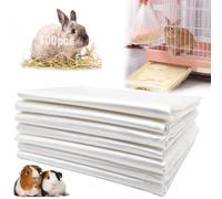 Niwaes 100 Pcs Disposable Rabbit Cage Liner, 35'' X 27'' Large Bunny Cage Tray Liners Clear Plastic Guinea Pig Toilet Film for Bunnies Ferrets Chinchillas Birds Small Animal - Leak Proof & No Mess