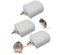 Niwaes 3 Pack Hamster Lava Ledge Rat Cage Shelf Grinding Stone Small Animals Cage Accessories (Gray)