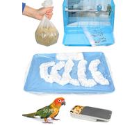 Niwaes 50 Pcs Large Disposable Bird Cage Liners,26'' X 18'' Plastic Parakeet Cage Liner Bag Birds Cage Tray Liners Universal Film Bird Cage Accessories for Finches Canaries Cockatiels Birdcage