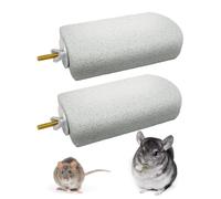 Niwaes Chinchilla Lava Ledges Rat Climbing Platform 2 Pack Pumice Ledge Shelf Pet Chewing Grinding Toys Small Animals Cage Accessories for Totoro Squirrel Guinea Pig Hamster Gray