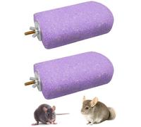 Niwaes Chinchilla Lava Ledges Rat Climbing Platform 2 Pack Pumice Ledge Shelf Pet Chewing Grinding Toys Small Animals Cage Accessories for Totoro Squirrel Guinea Pig Hamster Purple