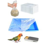 Niwaes Disposable Bird Cage Liners Clear Plastic Parakeet Cage Liner - 100 Pcs Parrot Cage Tray Liners Universal Film Bird Cage Accessories for Finches Canaries Cockatiels Birdcage
