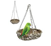 Niwaes Waterproof Bird Nest for Cage, Hanging Birds Hammock with Adjustable Chain, Bird Cage Swing for Parakeets Bird Sleeping Hut for Budgies Lovebirds Quaker (Brown)