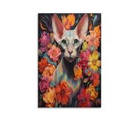 NIWAQ Sphinx_cat Art - The Canvas Prints of Reproduction Artwork Pictures on Canvas Wall Art for Home Office Decorations 08x12inch(20x30cm)