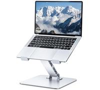 Niweya Adjustable Ergonomic Laptop Stand for Desk, Foldable Computer Stand, Stable Aluminum Notebook Riser & Portable Laptop Holder Mount Compatible with 10-16" MacBook Pro/Air, Dell, HP, Silver