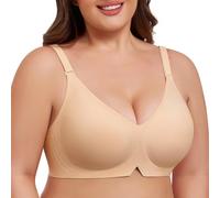 Niwicee Bras for Women Plus Size Non Wired Bras Full Coverage Everyday Support Bra Comfort Wireless T-Shirt Bra Soft Seamless Minimiser for Large Breasts XL-4XL(Skin,4XL)