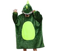 Niwicee Oversize Hoodie Blanket Fluffy Fleece Hoody Wearable Blanket Sweatshirt Soft Warm Comfortable Giant Hoodie Robe Cute Animals Hoodies with Big Pocket for Women Men Kids (Green,Adults)
