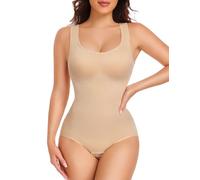 Niwicee Women Shapewear Bodysuit Tummy Control Full Body Shaper Seamless Shaping Bodysuit Round Neck Tank Tops Slimming Waist Trainer Vest