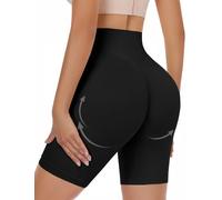 Niwicee Women's Workout Shorts Seamless Cycling High Waisted Tummy Control Butt Lifting Biker Shorts Anti Chafing Stretchy Gym Shorts for Yoga Running Sports & Casual Streetwear (Black, XL)