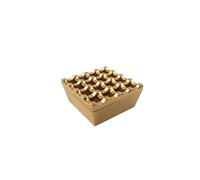 NIWONS Metal Ashtrays for Cigarettes and Cigars Windproof Ashtray for Home Hotel Garden and Desktop Use,1 Pcs (Gold, Medium-16 hole)