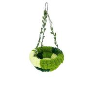 Niwugady Bird Hammock Hanging Bed - Comfortable Thick Coral Velvet Warm Nest Cage Accessories Swing for Parrot Budgie Lovebird Conure Quaker, L