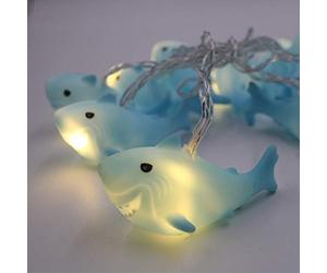 NIWWIN 10led Children's Bedroom Cute Animal Shark Night Lights for Holiday Lights Wall Window Tree Decorative Party Yard& Garden Kids Living-Room Dorm Decor (Shark)