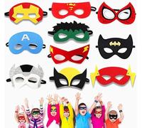 NIWWIN Felt Masks,Screen Superhero Role Play, Party Masks for Kids Birthday, Halloween dress-up Party Supplies - Adjustable Sizes, Felt Masks (Hero series)