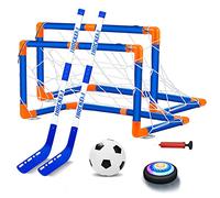 NIWWIN LED air powered football, hockey set, indoor football toys，Football Games - Gifts for Boys Kids 3 4 5 6 7 8 9 10 Year Old Toys