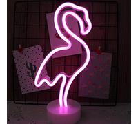 NIWWIN Neon Light Sign LED Wall Decor Night Light USB/Battery Operated Neon for Christmas Birthday Gift Party Kids Living Room Wedding Decor (Flamingo)