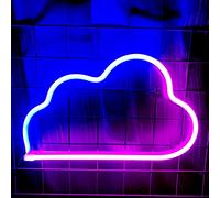 NIWWIN Neon Sign,Neon Decor for Bedroom Wall Pendant, Battery or USB Operated, Light Decoration for Christmas Birthday Party Living Room Kids Gift (Cloud)