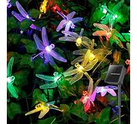 NIWWIN Solar String Lights,8 Flash Mode Indoor/Outdoor Solar Garden Decoration Lights, Multi-Coloured LED Fairy Lights for Garden Patio Yard Home Wedding Party Christmas Decoration (Dragonfly)