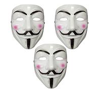 NIWWIN V For Vendetta Masks,Bonfire Night,Guy Fawkes Night Props Decoration,Halloween Cosplay Costume, Face Cover Props For Festival Rave Party (01)
