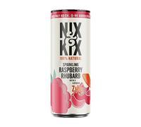 Nix & Kix - Flavoured Drinks, 250ml | Multiple Flavours Sparkling Raspberry and Rhubarb | Pack of 12