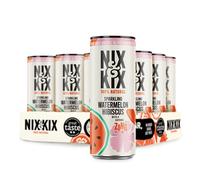 Nix & Kix | Watermelon & Hibiscus | 100% Natural Premium Sparkling Soft Drink | Low Calorie & Vegan Friendly | No Added Sugar Or Sweeteners | 250ml x 12 Pack