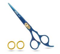 Nixcer Hair Cutting Scissors -Sharp Razor Edge Blade Hair Shears Series - 6.5" with Fine Adjustment - Stainless Steel Hair Scissors Professional for Men, Women & Babies (Blue)
