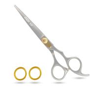 Nixcer Hair Cutting Scissors -Sharp Razor Edge Blade Hair Shears Series - 6.5" with Fine Adjustment - Stainless Steel Hair Scissors Professional for Men, Women & Babies (Sand)