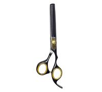 Nixcer Hair Thinning Scissors -Sharp Teeth CNC Blade with Fine Adjustment - 420C J2 Japanese Steel Professional Thinners for Men, Women (Black, 6.5")