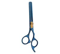 Nixcer Hair Thinning Scissors -Sharp Teeth CNC Blade with Fine Adjustment - 420C J2 Japanese Steel Professional Thinners for Men, Women (Blue, 6.5")