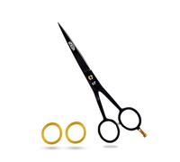 Nixcer Professional Super Cut Hairdressing Scissor for Saloon & Home- High Carbon Stainless Steel with Pointed Tip for Precision Cutting (Black, 6.5")