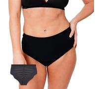 NIXI Body - Susie Sporty Hip Hugger Black Periods Knickers (Size 18-20) Sustainable Medium 15ml Absorbent Leak Proof Breathable Underwear, Bladder Leaks, Periods, Discharge & Sweat Protection
